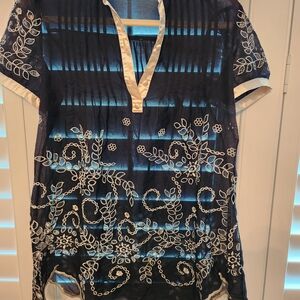 Hazel Black Eyelet Top